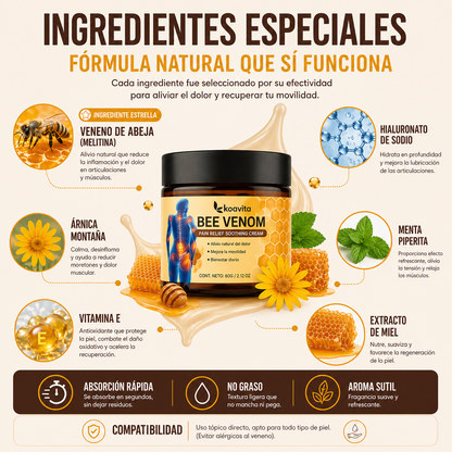 Crema con Veneno de Abeja — para mayor Movilidad Diaria