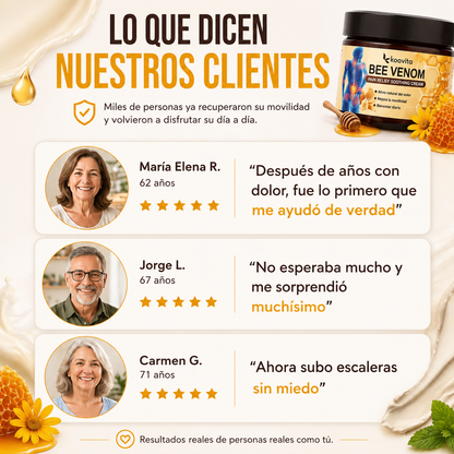 Crema con Veneno de Abeja — para mayor Movilidad Diaria