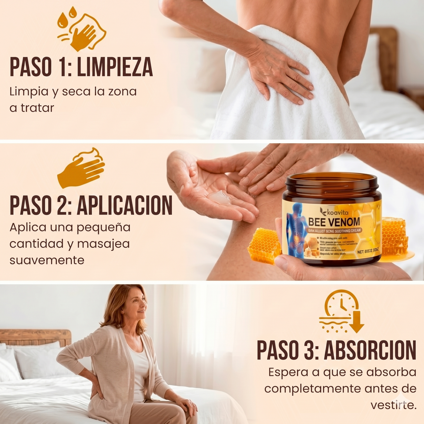 Crema con Veneno de Abeja — para mayor Movilidad Diaria